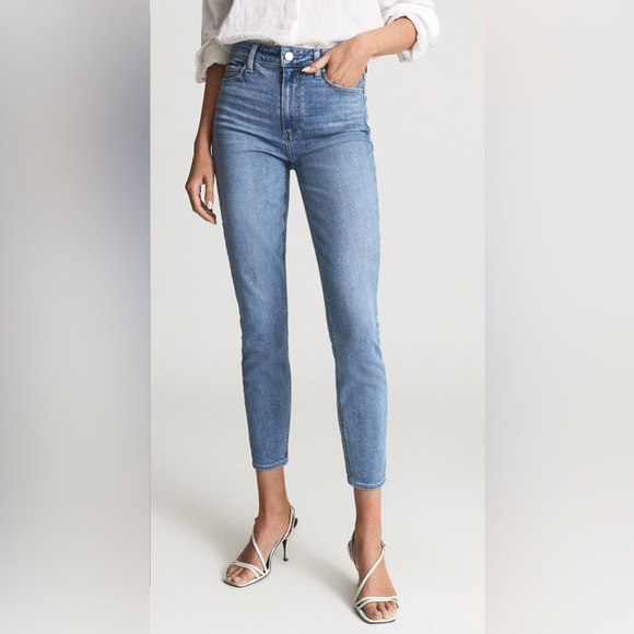 PAIGE Hoxton Crop High Rise Skinny Jeans, Size 29, EUC - Picture 3 of 11